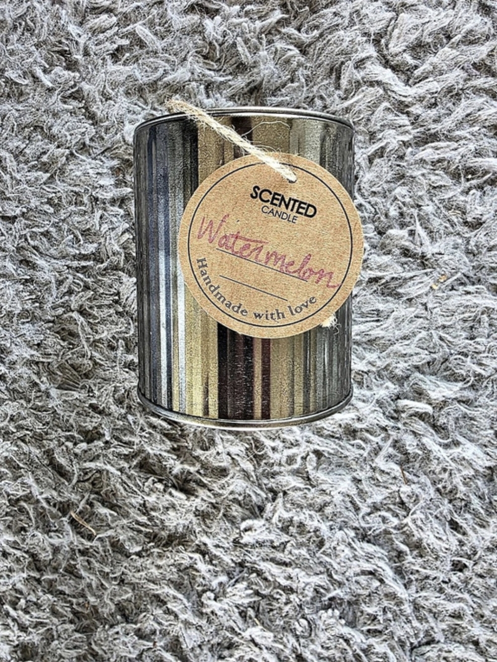 SCENTED CANDLE Wax Candle Striped Multicolor Candle NWT